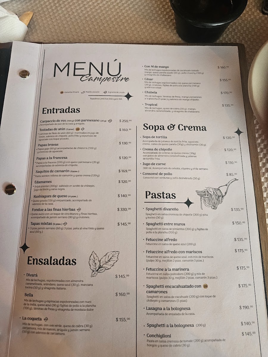 Divará Campestre Menu - Image 2